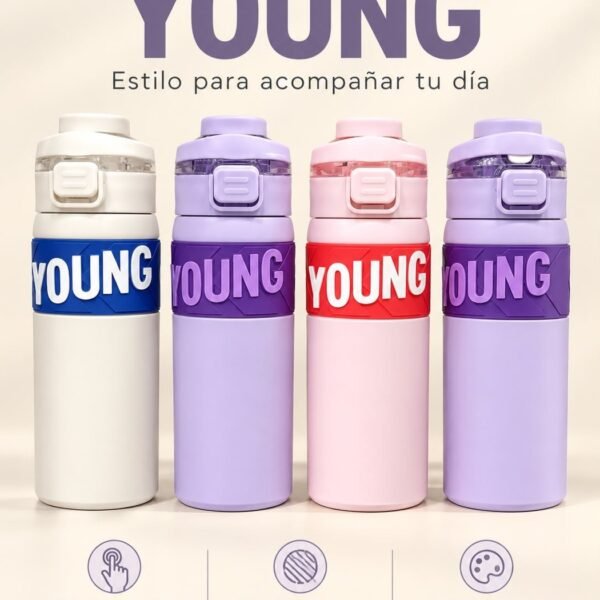 Termo Young con tapa de botón
