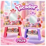 Tocador infantil con corona y accesorios