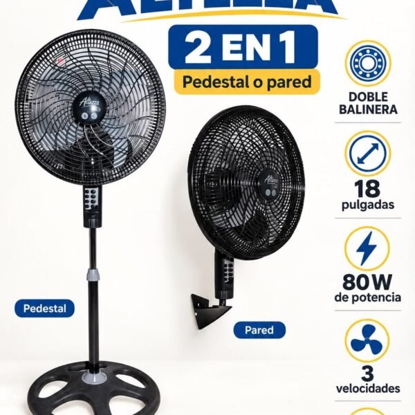Ventilador Altezza Pro 2 en 1 pedestal o pared